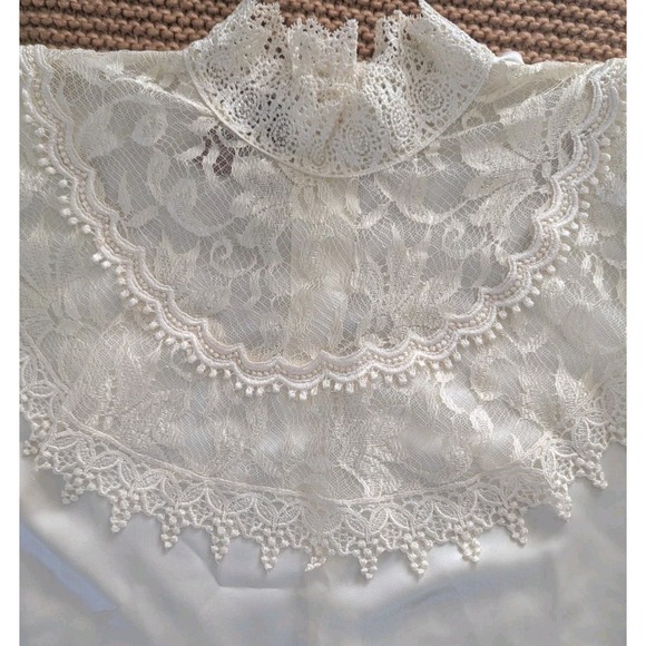 VTG Worthington Long Sleeve Lace Collar Blouse Womens Sz 18 Cottagecore Regency - Picture 3 of 7